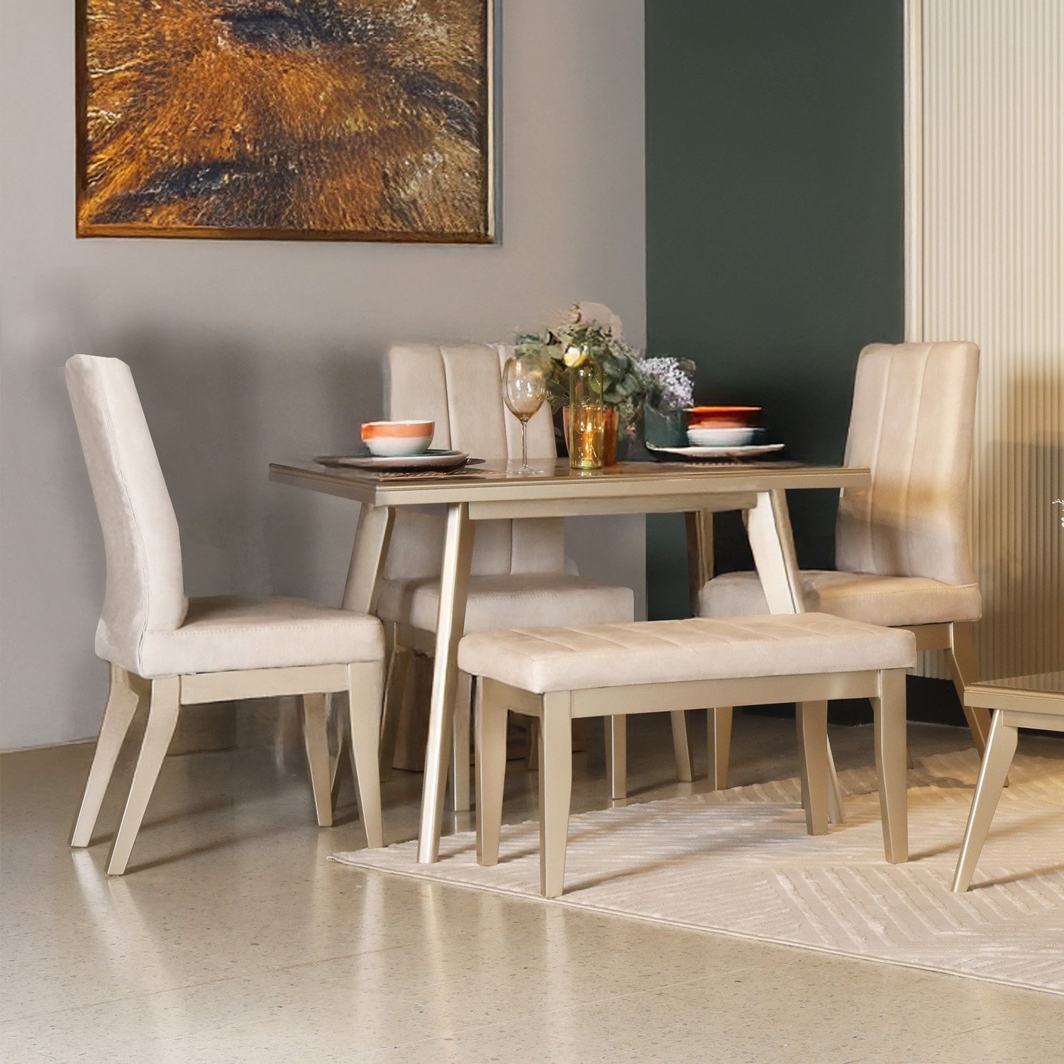 COMEDOR ESPIGA CHAMPAGNE