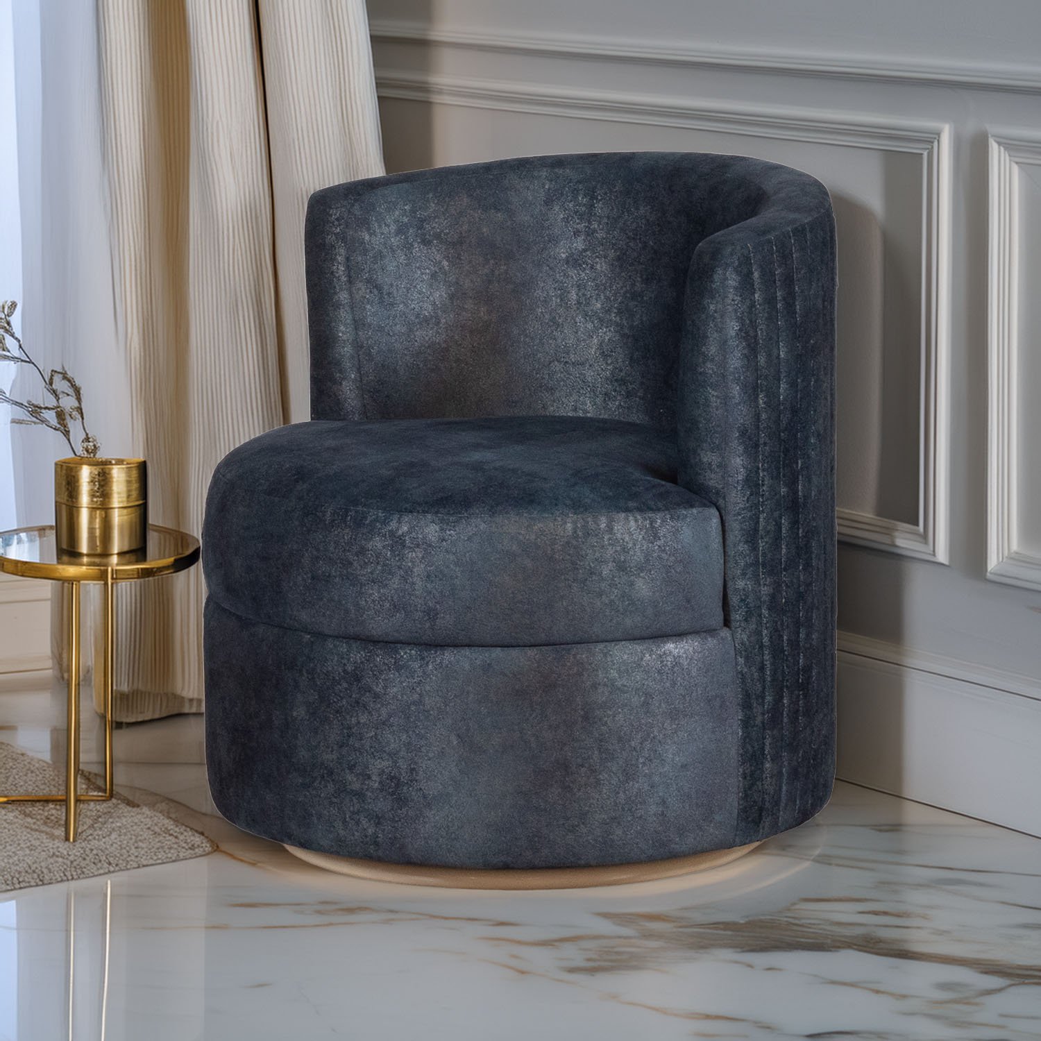 BUTACA GIRATORIA ZOE AZUL