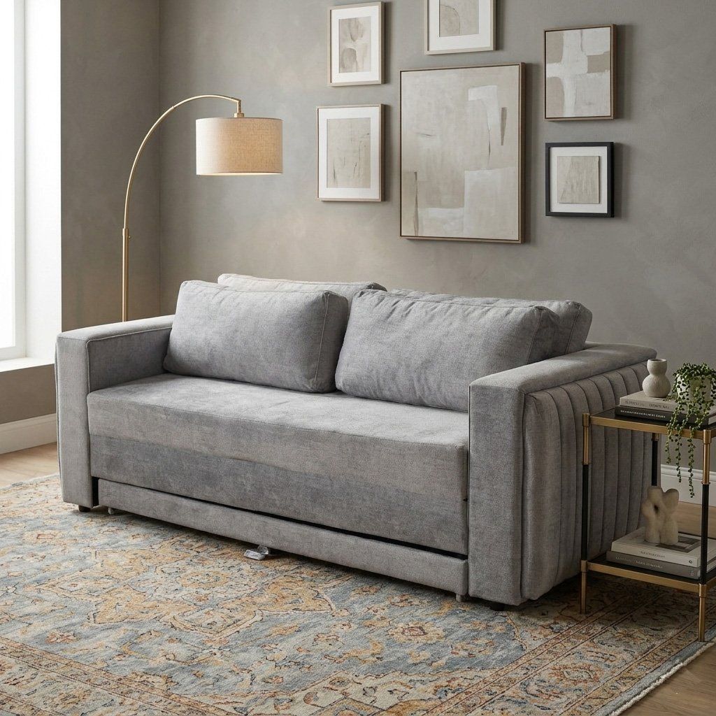 SOFA CAMA KING NUEVO GRIS